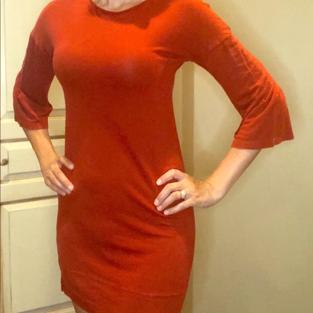 Burnt Orange Banana Republic Dress